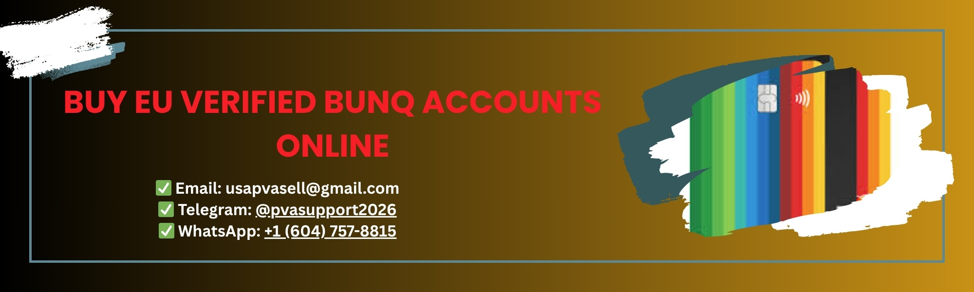 Buy EU Verified Bunq Accounts Online
