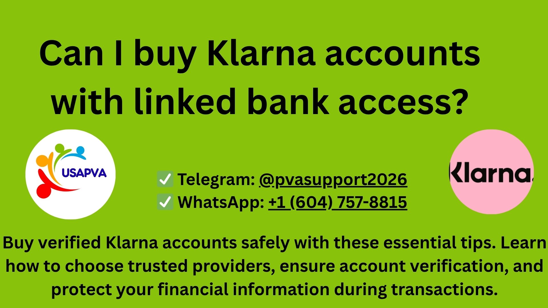 buy Klarna accounts