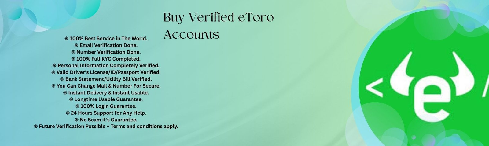 Buy Verified eToro Accounts